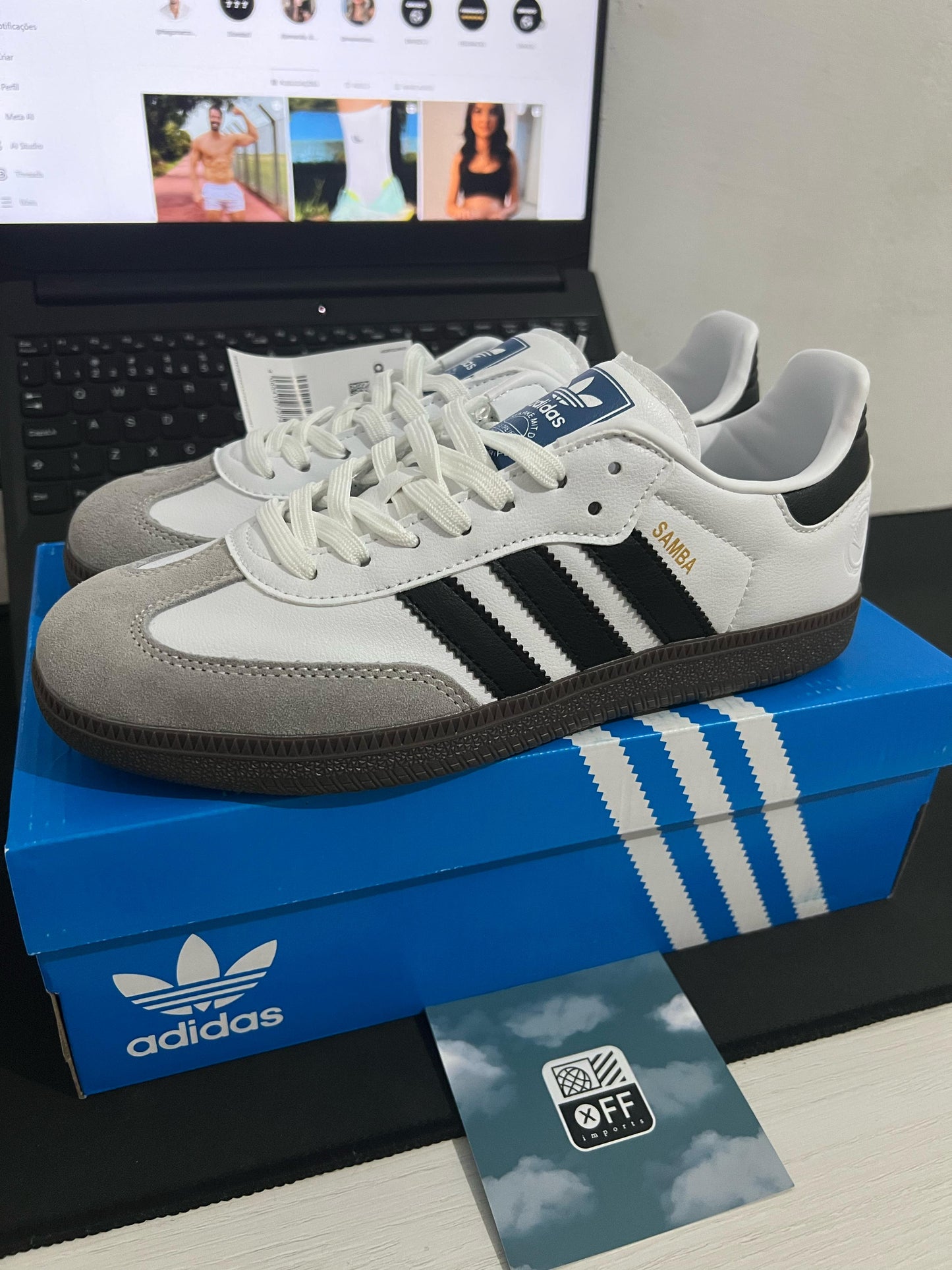 Adidas Samba Vegan branco - Pronta Entrega