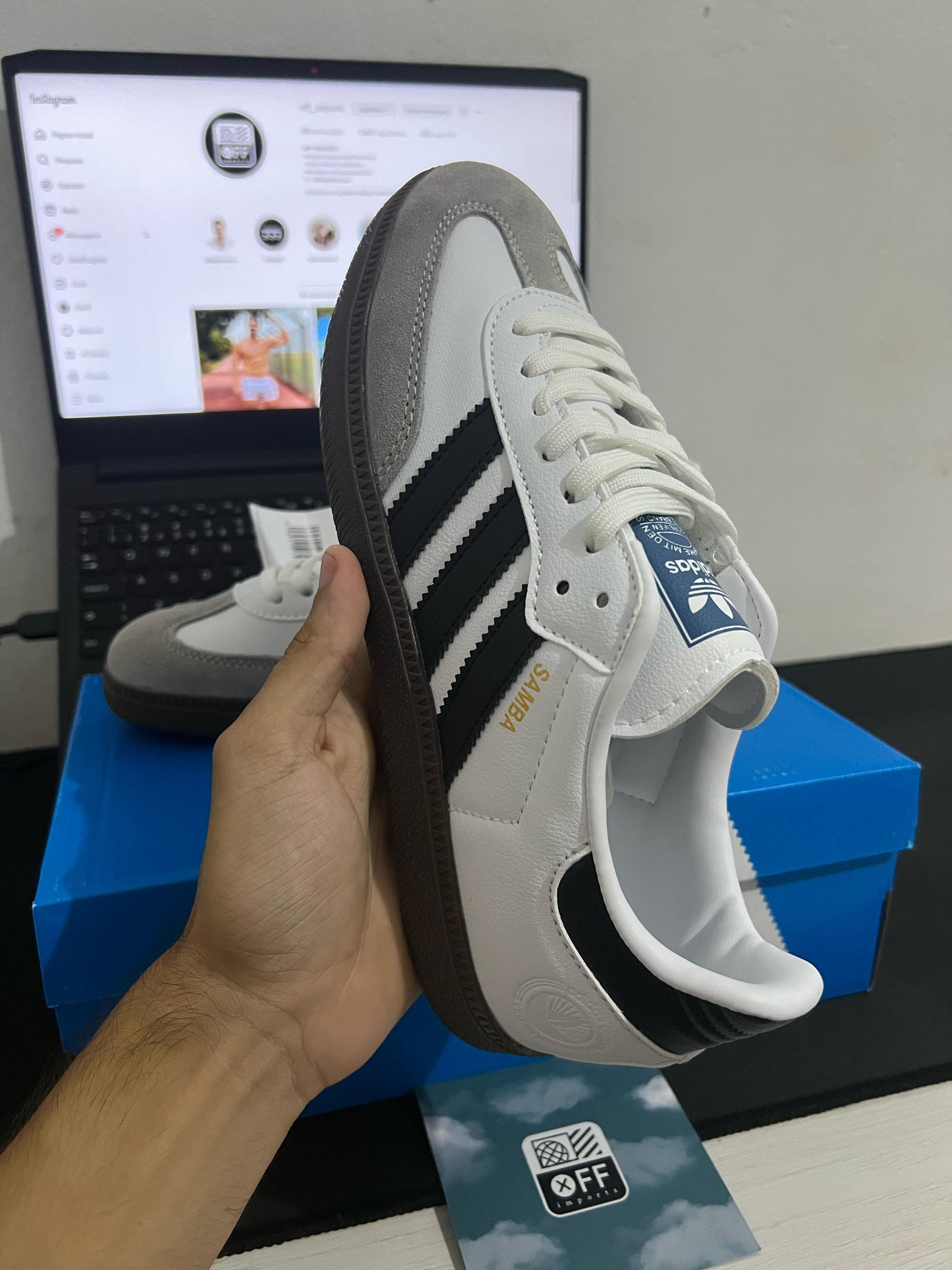 Adidas Samba Vegan branco - Pronta Entrega