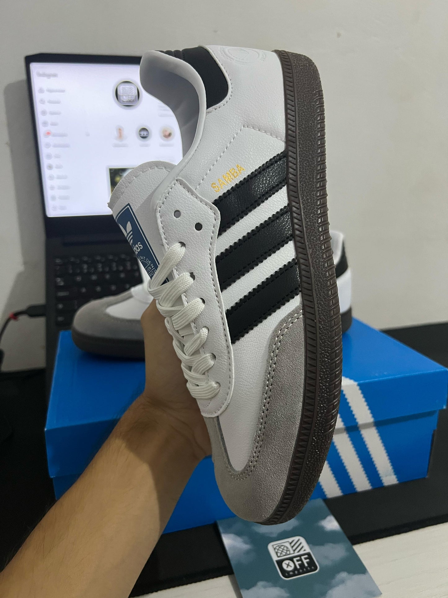 Adidas Samba Vegan branco - Pronta Entrega