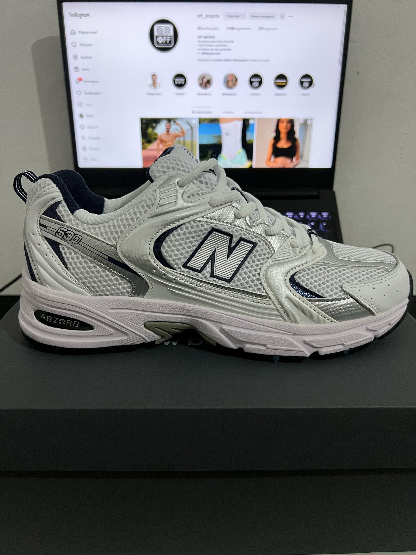 New Balance 530 White Silver Navy - Pronta Entrega
