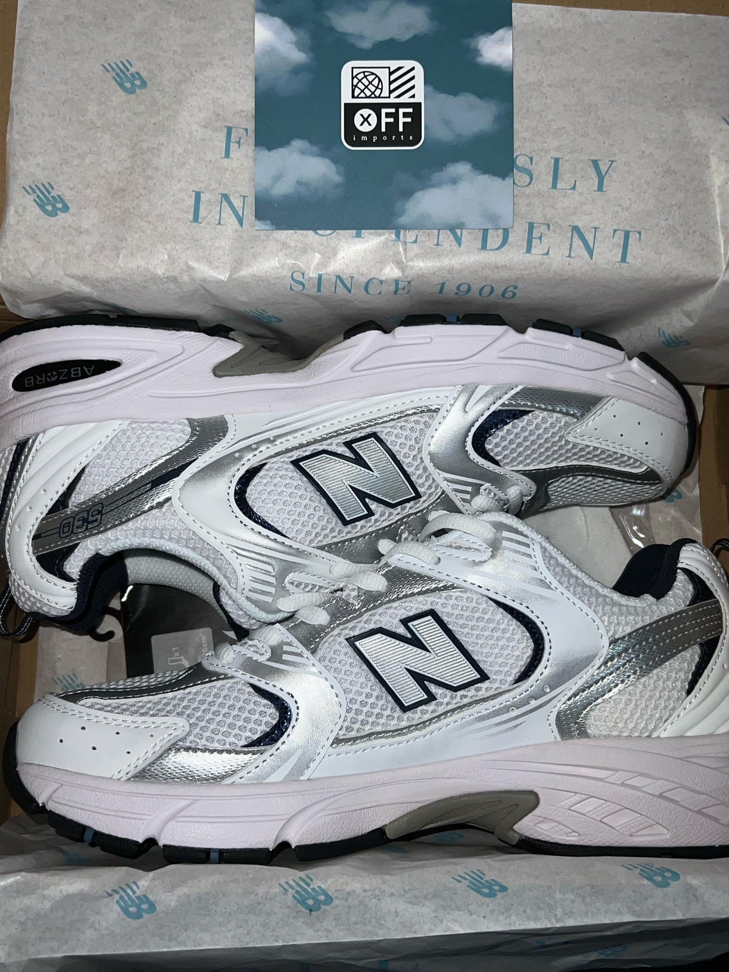 New Balance 530 White Silver Navy - Pronta Entrega