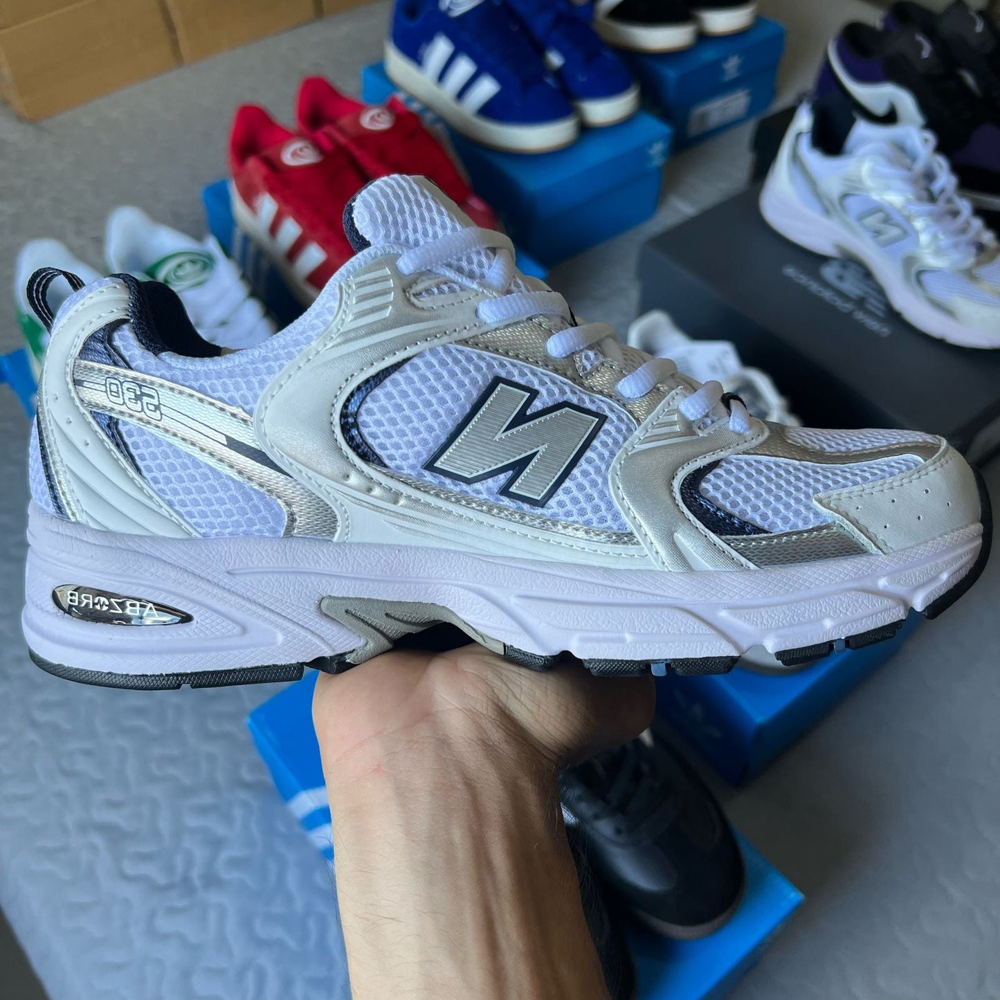 New Balance 530 White Silver Navy - Pronta Entrega